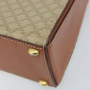 CELINE Macadam Canvas Handtasche PVC 2-Wege Beige Gold Auth BSZ537A-18