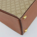 CELINE Macadam Canvas Handtasche PVC 2-Wege Beige Gold Auth BSZ537A-19