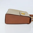 CELINE Macadam Canvas Handtasche PVC 2-Wege Beige Gold Auth BSZ537A-3