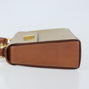 CELINE Macadam Canvas Handtasche PVC 2-Wege Beige Gold Auth BSZ537A-4