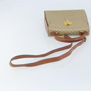 CELINE Macadam Canvas Handtasche PVC 2-Wege Beige Gold Auth BSZ537A-8