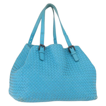 BOTTEGA VENETA INTRECCIATO Tote Bag Leather Blue Auth BSZ543A