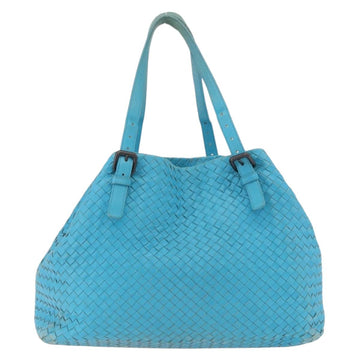 BOTTEGA VENETA INTRECCIATO Tote Bag Leather Blue Auth BSZ543A - 0