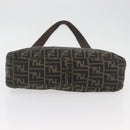 FENDI Zucca Canvas Shoulder Bag Black Brown Auth BSZ546-10