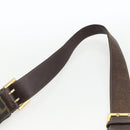 FENDI Zucca Canvas Shoulder Bag Black Brown Auth BSZ546-9