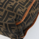 FENDI Zucca Canvas Draagtas Zwart Bruin Origineel BSZ547A-15