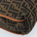 FENDI Zucca Canvas Draagtas Zwart Bruin Origineel BSZ547A-16