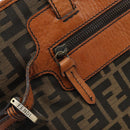 FENDI Zucca Canvas Draagtas Zwart Bruin Origineel BSZ547A-17