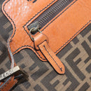 FENDI Zucca Canvas Draagtas Zwart Bruin Origineel BSZ547A-24