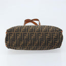 FENDI Zucca Canvas Draagtas Zwart Bruin Origineel BSZ547A-5