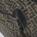 FENDI Zucca Canvas Boston Bag PVC Black Brown Auth BSZ548-15
