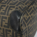 FENDI Zucca Canvas Boston Bag PVC Black Brown Auth BSZ548-16