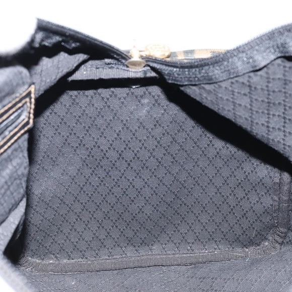 FENDI Zucca Canvas Boston Bag PVC Black Brown Auth BSZ548