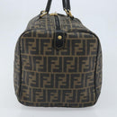 FENDI Zucca Canvas Boston Bag PVC Black Brown Auth BSZ548-4