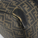 FENDI Zucca Canvas Boston Bag PVC Black Brown Auth BSZ549-9