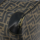 FENDI Zucca Canvas Boston Bag PVC Black Brown Auth BSZ549-15
