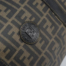 FENDI Zucca Canvas Boston Bag PVC Black Brown Auth BSZ549-17