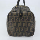 FENDI Zucca Canvas Boston Bag PVC Black Brown Auth BSZ549-4