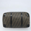 FENDI Zucca Canvas Boston Bag PVC Black Brown Auth BSZ549-5