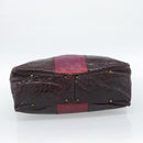 Chloe Paddington Hand Bag Leather Bordeaux Gold Silver Auth BSZ550-10