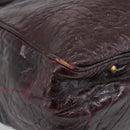 Chloe Paddington Hand Bag Leather Bordeaux Gold Silver Auth BSZ550-12