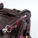 Chloe Paddington Hand Bag Leather Bordeaux Gold Silver Auth BSZ550-19