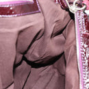 Chloe Paddington Hand Bag Leather Bordeaux Gold Silver Auth BSZ550-23