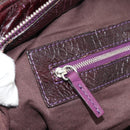 Chloe Paddington Hand Bag Leather Bordeaux Gold Silver Auth BSZ550-25