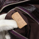 Chloe Paddington Hand Bag Leather Bordeaux Gold Silver Auth BSZ550-27