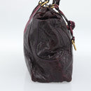 Chloe Paddington Hand Bag Leather Bordeaux Gold Silver Auth BSZ550-4