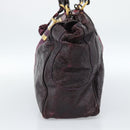 Chloe Paddington Hand Bag Leather Bordeaux Gold Silver Auth BSZ550-5