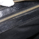 Chloe Etel Hand Bag Leather Black Gold Auth BSZ555-15