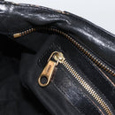 Chloe Etel Hand Bag Leather Black Gold Auth BSZ555-19