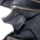 Chloe Etel Hand Bag Leather Black Gold Auth BSZ555-21