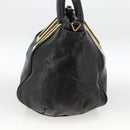 Chloe Etel Hand Bag Leather Black Gold Auth BSZ555-5