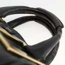 Chloe Etel Hand Bag Leather Black Gold Auth BSZ555-8