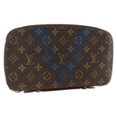 LOUIS VUITTON Monogram V line Atoll Travel Case Blue M61172 LV Auth BSZ564-1