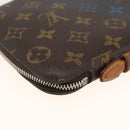 LOUIS VUITTON Monogram V line Atoll Travel Case Blue M61172 LV Auth BSZ564-17