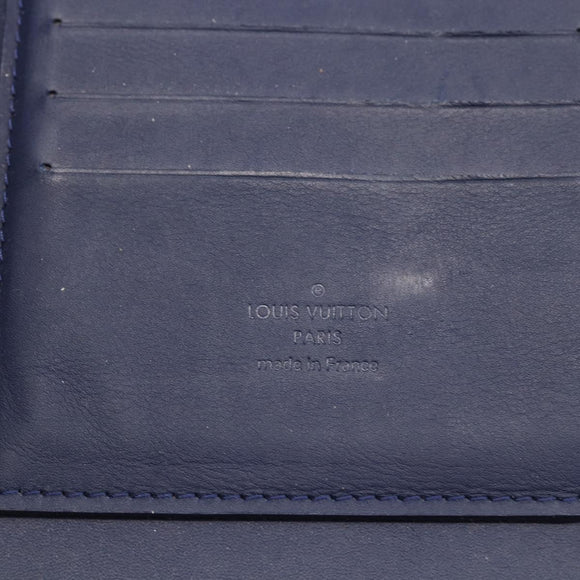 LOUIS VUITTON Monogram V line Atoll Travel Case Blue M61172 LV Auth BSZ564