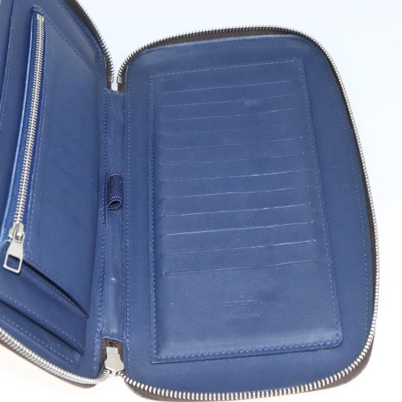 LOUIS VUITTON Monogram V line Atoll Travel Case Blue M61172 LV Auth BSZ564