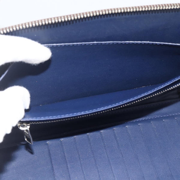 LOUIS VUITTON Monogram V line Atoll Travel Case Blue M61172 LV Auth BSZ564