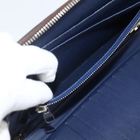 LOUIS VUITTON Monogram V line Atoll Travel Case Blue M61172 LV Auth BSZ564