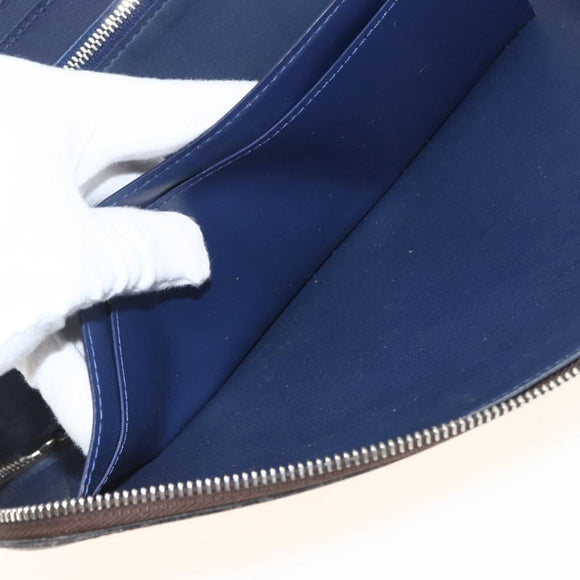 LOUIS VUITTON Monogram V line Atoll Travel Case Blue M61172 LV Auth BSZ564