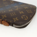 LOUIS VUITTON Monogram V line Atoll Travel Case Blue M61172 LV Auth BSZ564-14