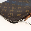 LOUIS VUITTON Monogram V line Atoll Travel Case Blue M61172 LV Auth BSZ564-15