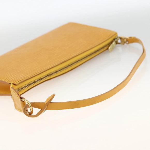 LOUIS VUITTON Epi Pochette Accessoires Pouch Yellow M52949 LV Auth BSZ566