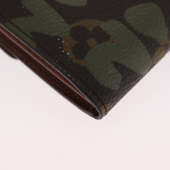 LOUIS VUITTON Graffiti Porte Monnaie Credit Brieftasche Khaki M92188 Auth BSZ567V