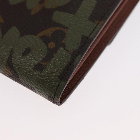 LOUIS VUITTON Graffiti Porte Monnaie Credit Brieftasche Khaki M92188 Auth BSZ567V