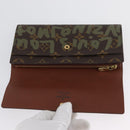 LOUIS VUITTON Graffiti Porte Monnaie Credit Brieftasche Khaki M92188 Auth BSZ567V-8