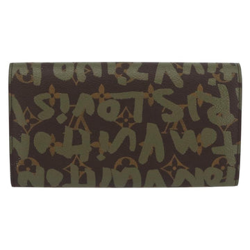LOUIS VUITTON Graffiti Porte Monnaie Credit Wallet Khaki M92188 Auth BSZ567V - 0